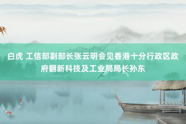 白虎 工信部副部长张云明会见香港十分行政区政府翻新科技及工业局局长孙东